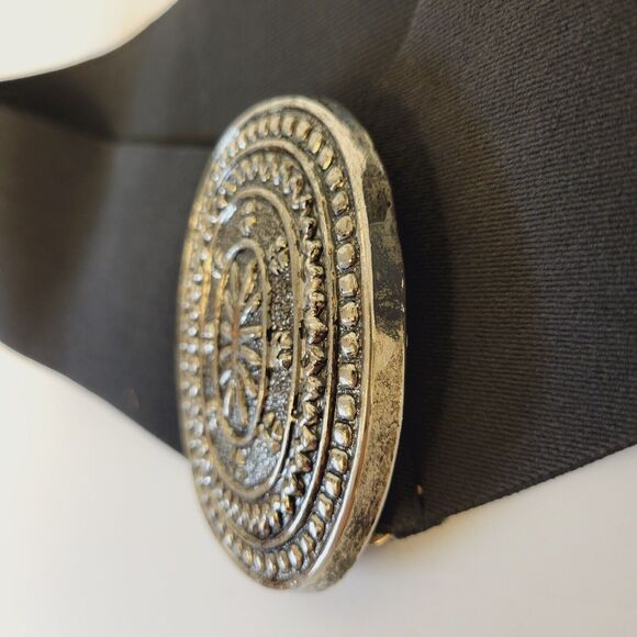 Vintage Accessories By PEARL Made In USA Black Stretch Sz M Women Belt - Picture 8 of 9